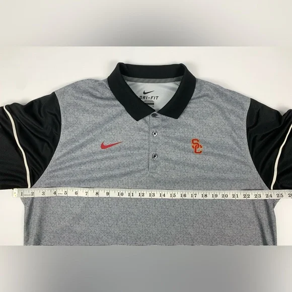 Nike Dri-Fit Polo Shirt Men's XL Gray Athletic Golf - Picture 8 of 10